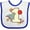 White and Royal, variant on Inktastic 1st Birthday Outer Space Theme Boys or Girls Baby Bib
