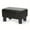 Black, variant on Small Modern PU Leather Rectangular Ottoman Footrest Stool, Compact Upholstered Foot Stool for Office, Bedroom & Living Room Home Furniture