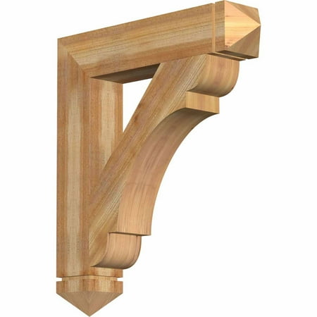 

Ekena Millwork 6 W x 26 D x 38 H Olympic Arts & Crafts Rough Sawn Bracket Western Red Cedar