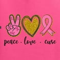 thumbnail image 2 of Peace Love Breast Cancer Awareness Breast Cancer Awareness Men's Graphic T-Shirt, Neon Pink, 4X-Large, 2 of 5