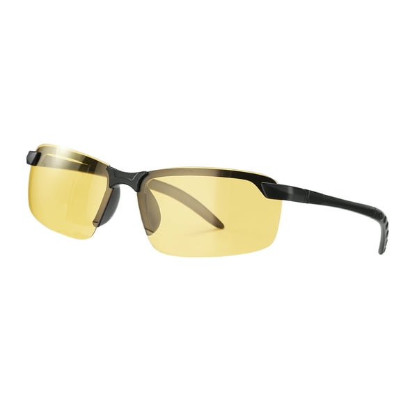 Sport Sunglasses Cycling Polarized Sun Glasses for Men Mountain Bike Driving Fishing Running, Black/Yellow Gray