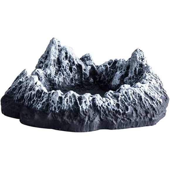 YSTIANN Concrete Iceberg Ashtray - Industrial Mountain Decor for Men, Heavy-Duty Smoking Stand with Non-Stick Coating, Gift for Husband/Father WJ85-2571