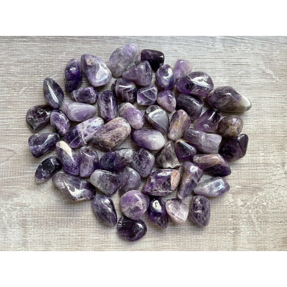 Amethyst Tumbled Stones, 0.75"-1.25" Purple Amethyst Polished