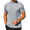 Light Gray, variant on Mock Turtleneck for Men Heavy Weight Cotton Short Sleeve Mock Neck Shirt Dress Casual Stretch T-Shirts Basic Regular Shirt Tops