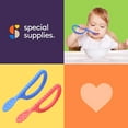 thumbnail image 3 of Special Supplies Duo Spoon Loops Oral Motor Therapy Tools, 2 Pack, Textured Stimulation and Sensory Input Treatment for Babies, Toddlers or Kids, BPA Free Silicone with Flexible, Easy Handle, 3 of 9