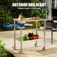 thumbnail image 2 of Stainless Steel Work Table with Wheels, 24x36 Inch NSF Kitchen Prep Table with Adjustable Undershelf for Commercial Restaurant, Garage, Outdoor BBQ, 2 of 7