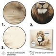 thumbnail image 3 of Designart "The Minimalist Roar of a Lion II" Animals Floater Framed Canvas Wall Art, 3 of 7