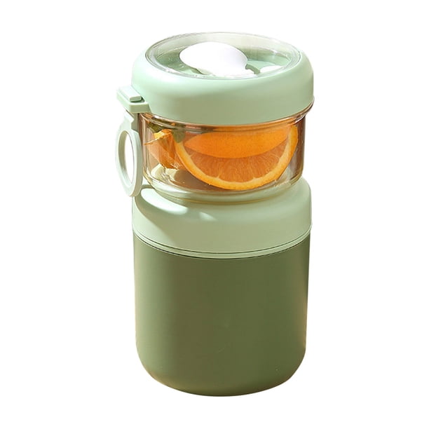 Taza aislante de acero inoxidable 304 con tapa y cuchara para desayuno de avena - Taza térmica portátil de gran capacidad para estudiantes trabajadores sopa y leche para viajes
