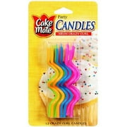 Cake Mate Neon Crazy Curl Party Candles (Pack of 18)