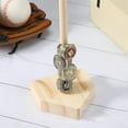 thumbnail image 3 of Personalized Baseball Ring Holder, Engraved Wooden Jewelry Stand for Sports Lovers, Memorabilia Display Case with Softball-Themed Gift Box, 3 of 8