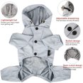 thumbnail image 5 of Chubasquero para perros con capucha Chubasquero para perros, Chubasquero liviano para mascotas, Poncho para lluvia para perros con orificio de arnés de cinta reflectante para cachorros pequeños y med JAMW Sencillez, 5 of 5