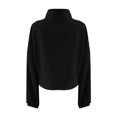 thumbnail image 4 of Siilsaa Oversized Crewneck Sweatshirt Women Womens Zip Up Hoodies Cropped Sweatshirts Fall Outfits Casual Hooded Pullover Sweaters Tops Winter Clothes 2024 Black,L, 4 of 5