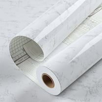 23.62''x393.7'' White Marble Contact Paper for Countertops Waterproof Self Adhesive Matte Marble Wallpaper Peel and Stick Countertops for Kitchen Counter Top Covers for Bathroom Table Cabinets