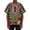 Army Green, variant on African Print T-Shirt, Lightweight Short Sleeve Tee for Casual Wear with Cultural Patterns, Unisex Dashiki Tops in Plus Size