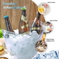 thumbnail image 3 of 12L Clear Plastic Champagne Ice Bucket & Beverage Chiller Tub Set- Perfect for Parties, Mimosa Bars, Beer, Wine,Drinks & Cocktails (12L, 2 ice Buckets & 2 ice Scoops), 3 of 6