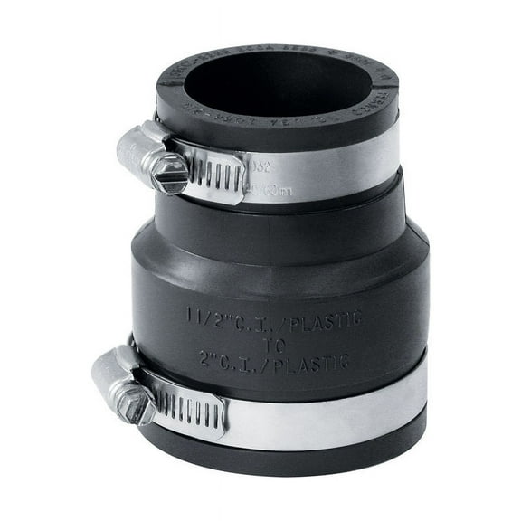 1 Pc, Fernco Schedule 40 2 In. Hub Each X 1-1/2 In. D Hub Pvc Flexible Coupling 1 Pk