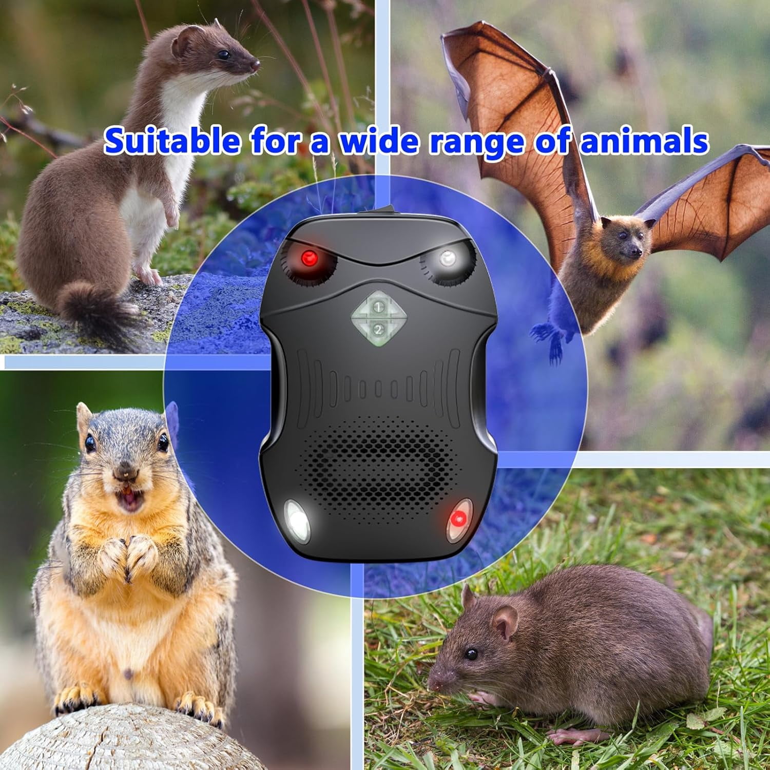 2 Pack Ultrasonic Rodent Repellent for Car Engines – 12V/24V High-Efficiency Rat & Mouse Deterrent, Suitable for Cars, Trucks, RVs