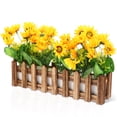 thumbnail image 3 of Planta de flores artificial con diseño de la esquina del aula de la maceta girasol falso, 3 of 6
