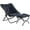 Navy, variant on Folded Chair with Ottoman, Soft Faux Fur Oversized Folding Accent Chair,Lounge Lazy Chair, Metal Frame Moon Chair for Bedroom, Living Room, Dorm Rooms, Garden and Courtyard