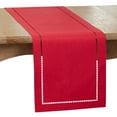 thumbnail image 2 of Saro Lifestyle Laser-Cut Hemstitch Table Runner, 2 of 5