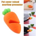 thumbnail image 1 of Couvercle de Pot en Forme de Carotte VALINK Overflow Proof Heat Releaser Pot Cover Holder Garder le Couvercle, 1 of 6