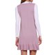 thumbnail image 3 of Vestido sin mangas de punto grueso con escote en V y dobladillo con volantes para mujer Inspire Chic en color rosa polvo, 3 of 6
