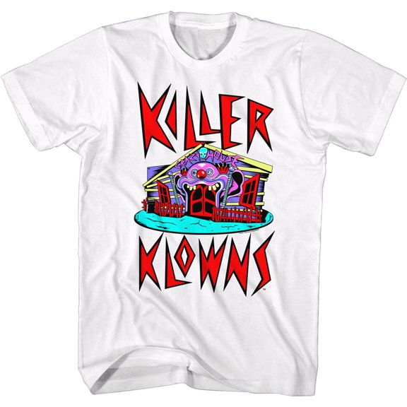 Killer Klowns In Outer Space Crazy House White Adult T-Shirt 6Xl