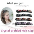thumbnail image 5 of 4pcs Braided Hair Clips, Large Barrette Layer for Thick Hairs, 3-Mini-Claw-Clip Layer for Thin Braiding Curly Hair, 5 of 5
