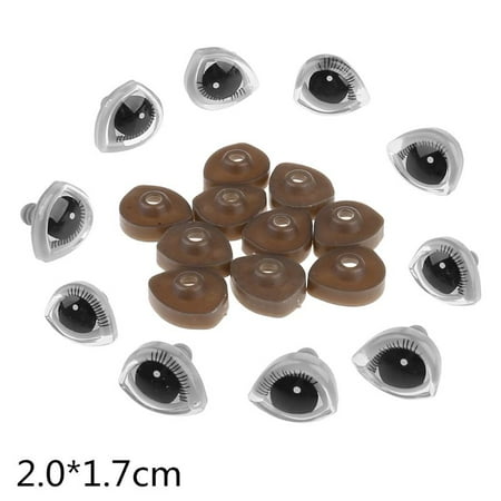 

HIABIO 1Pack/10pcs for Doll Accessories for Doll Eyes Eyelash Easy Assembly DIY Toy Mak