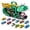 Green, variant on Tigozz Dinosaur Car Transporter Toy with 12 Mini Alloy Cars, Transforming Race Track, Dual-Sided Storage and Carry Handle, Push-Along Truck, Blue KEY FEATURES