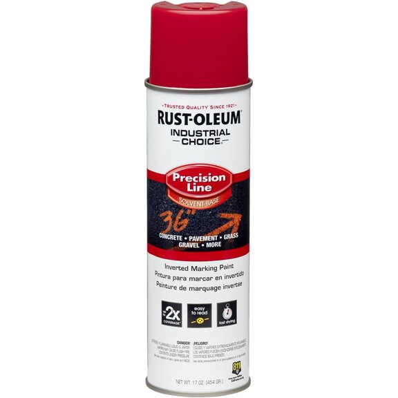 Rustoleum Paint Inverted Marking Paint Red 12/BX #203029