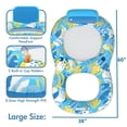 thumbnail image 2 of Flotadores para piscina Sunikko X para adultos con respaldo y 2 portavasos, color azul, 2 of 6
