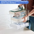 thumbnail image 3 of Clear Heightened Desk Organizer, 3 Tier Stackable Paper Tray, Desktop Organizers and Storage for Desk Accessories, Letter, A4 File Paper, Notes, Pens, Document, 3 of 5