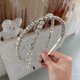thumbnail image 2 of 1 pieza de diadema de aleación vintage con diamantes de imitación y cruz recortada, diadema decorativa para el cabello, 2 of 5