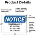 thumbnail image 2 of (2 Pack) Private Property No Parking Trespassing OSHA Notice Sign, 2 of 7