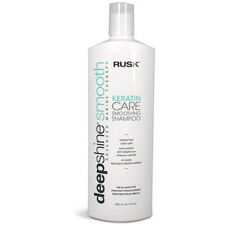 Rusk Keratin Deepshine Smooth Shampoo, 12 oz