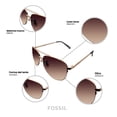 thumbnail image 5 of Lentes de Sol Fossil Outlook Mujer Marco de Metal Dorado Filtro 100% UV, 5 of 5