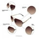thumbnail image 5 of Lentes de Sol Fossil Outlook Mujer Marco de Metal Dorado Filtro 100% UV, 5 of 5