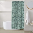 thumbnail image 6 of Shower Curtain, Paisley Pattern No.9089 Waterproof Fabric Plastic Shower Curtain, Drying Fast Bathroom Curtain with 9 Buttonholes, Ruffle Shower Curtain 60x72in, 6 of 8