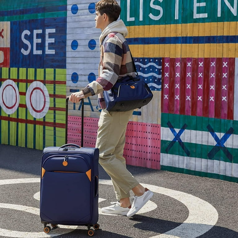 Verage Cambridge Lightweight 3-Piece Set, Navy, Carry-On Checked