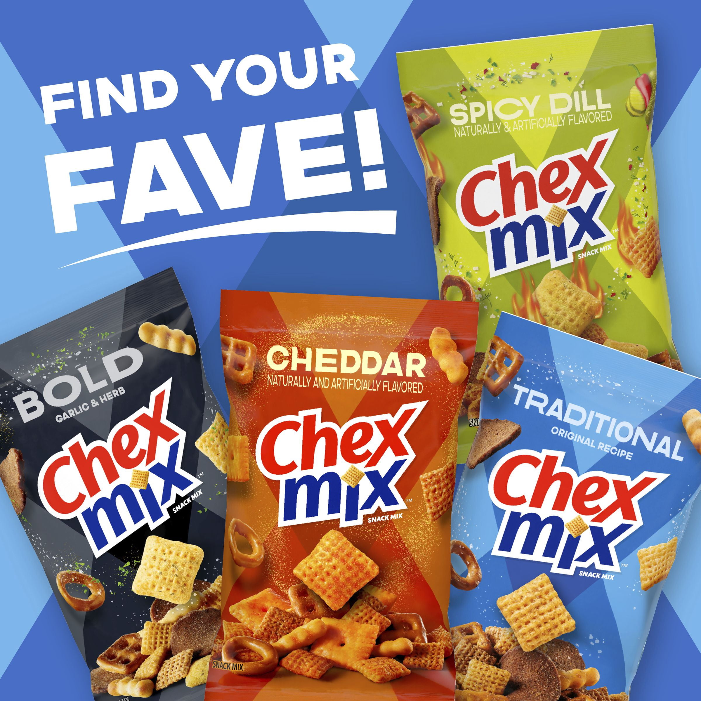 (10 pack) Chex Mix Traditional Original Recipe Snack Mix, Snack Cup, 2.5 oz