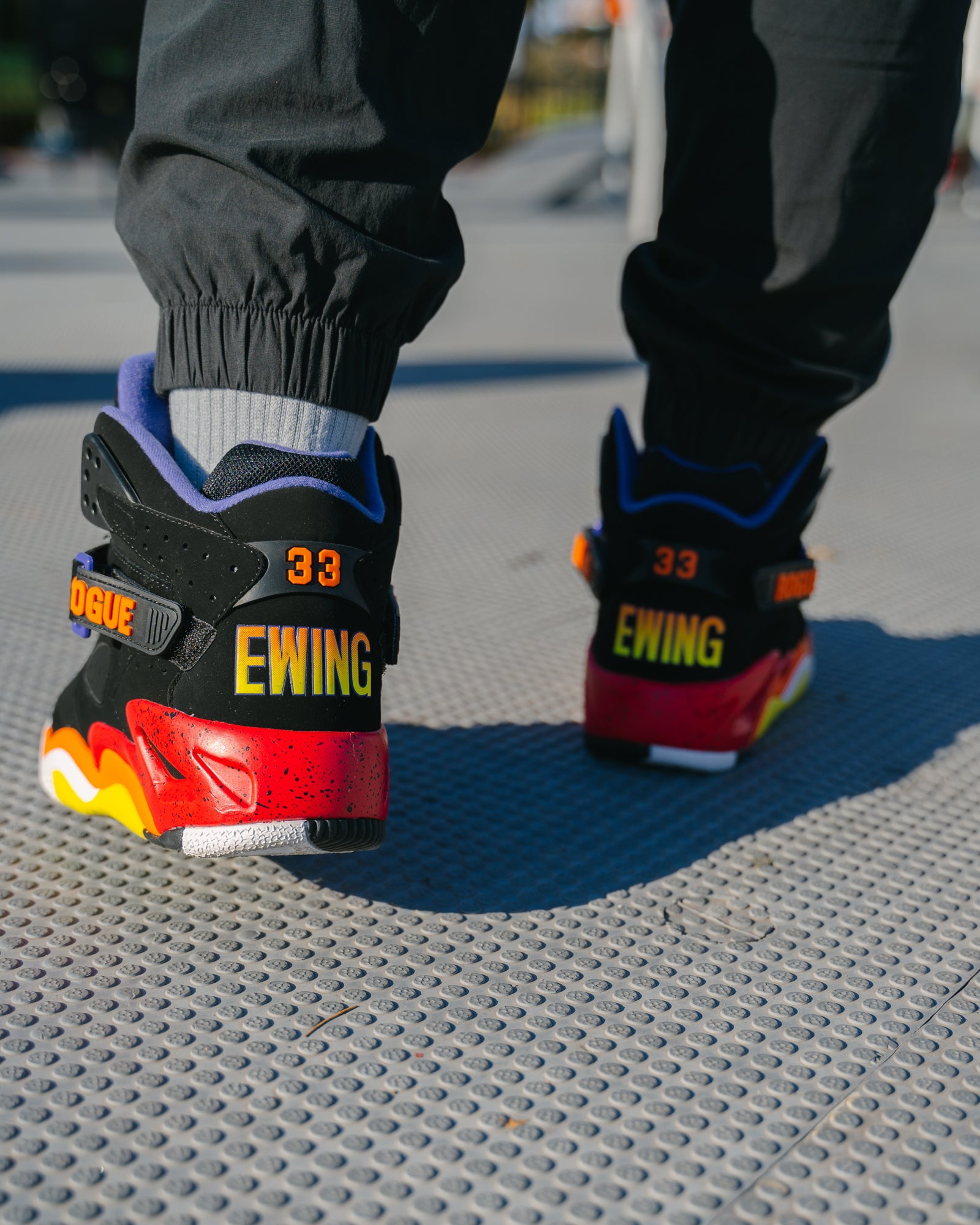 PATRICK EWING ATHLETICS 33 HI x RICK ROSS Black/Red/Gold 1BM00157025 Clothing, Shoes