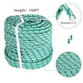 thumbnail image 6 of 1/2" x 150 FT Double Braid Polyester Pulling Rope, High Force Polyester Load Arborist Rigging Rope Sailing Line Abrasion Resistant UV Resist Green/White/Blue, 6 of 7