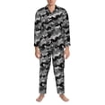 thumbnail image 3 of Fotbe Horse Silhouette Pattern Long Sleeve Pajama Set for Men,Sleepwear Set,2-piece Loungewear Set,Soft PJs Comfy Nightwear with Pockets-Medium, 3 of 7