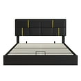 thumbnail image 4 of Noble House Queen Size Upholstered Platform Bed with Hydraulic Storage System,No Box Spring Needed, Black, 4 of 5