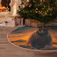 thumbnail image 5 of Sikiie Sunset Prairie Meditating Horse Nativity Christmas Tree Skirt, Jesus Christian Winter Holiday Tree Mat Decoration(30-48IN)48", 5 of 6