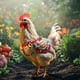 thumbnail image 4 of Decoración navideña de gallinas en forma de enchufe | Estaca de animales de granja para jardín al aire libre | Decoración acrílica de animales para jardín para exhibir en Navidad, 4 of 5
