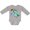 AC-Heather Grey, variant on Tyrannosaurus Rex vs. Meteor Fun Space Dinosaur Boys or Girls Long Sleeve Baby Bodysuit