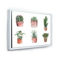 thumbnail image 3 of Designart 'Cactus and Succulents In A Clay Pot ' Traditional Framed Canvas Wall Art Print, 3 of 5