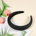 thumbnail image 6 of Unique Bargains 1 Pc Fashion Foam Raffia Straw Headband for Women for Girls 5.91"x1.18" Black, 6 of 6